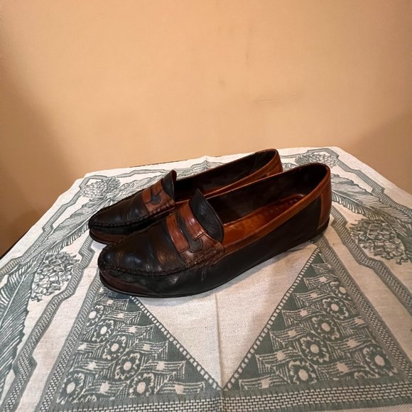 Bally leather casual slip-on loafers shoes 9 1/2 main image 13